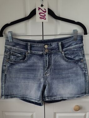 208 - Warehouse One Light Blue Washed Denim Jean Shorts - Size 4